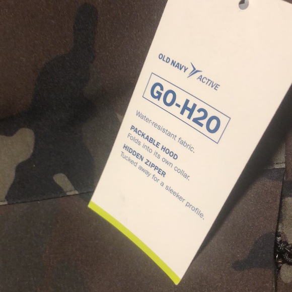 Camo Jacket Water Resistant Utility Jacket Old Navy GoH20 - Picture 5 of 8